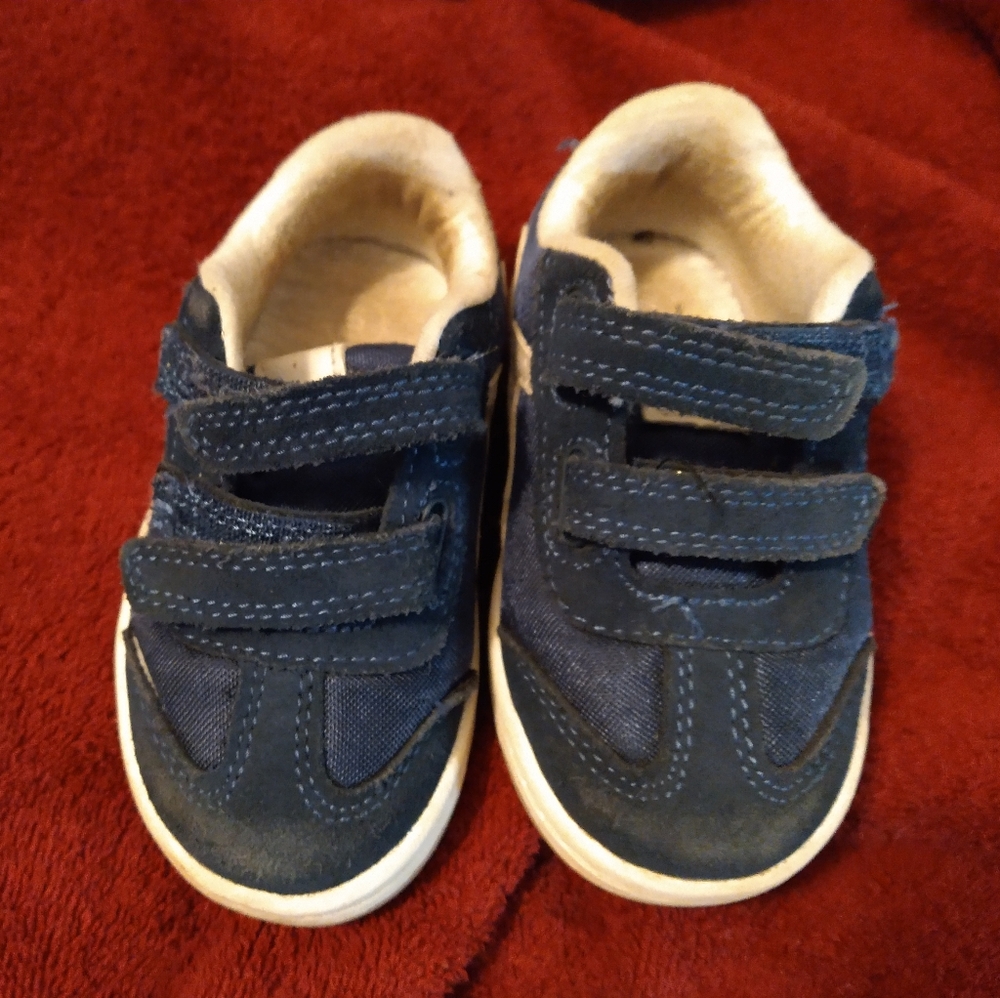 Cat & Jack Blue and White Velcro Sneakers